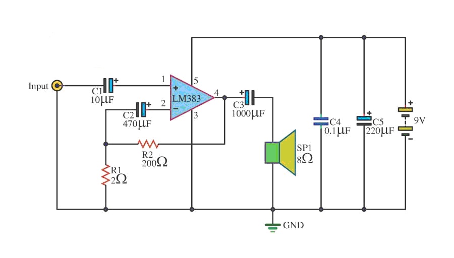 Simple Bass Booster Circuit Diagram 1662