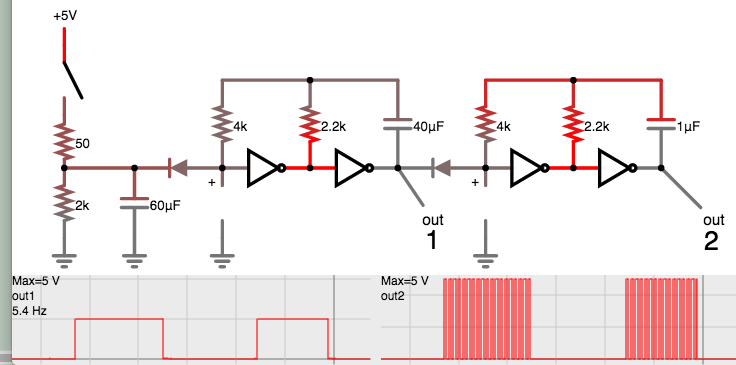 4 invert-gates make alternating beeper (click switch to begin).png