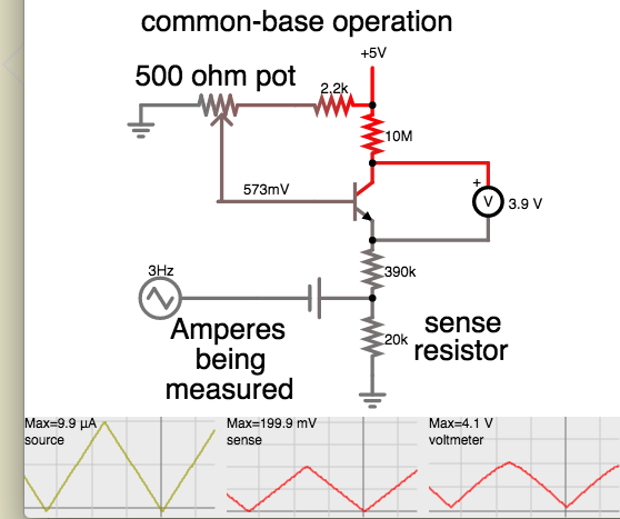 common base mode NPN measures 10uA outputs 4V.png