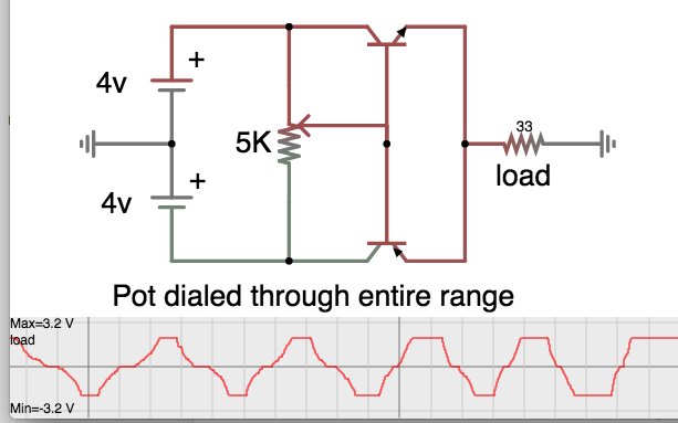 Pos n Neg supply to load via two 4v cells NPN PNP.png