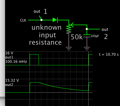 pulse extender (few seconds) DCR arrangement 100 uF 50k.png