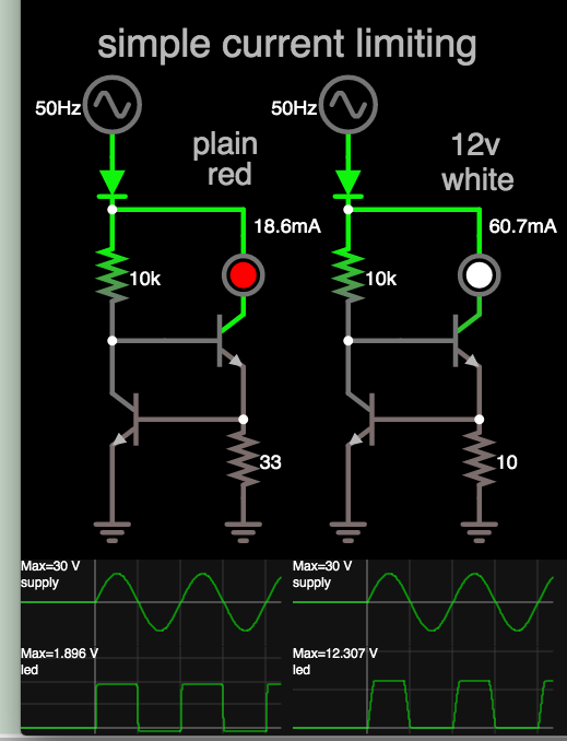simple current limiting 2 NPN (led's plain red and 12V white).png