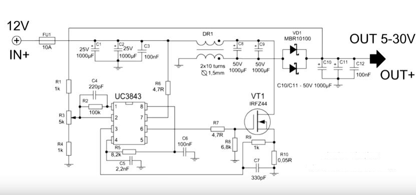 uc3843bn buck converter.JPG