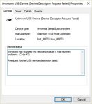 usb device descriptor failure driver windows 8