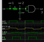RC integrator delays pulse train followed by AND gate.png