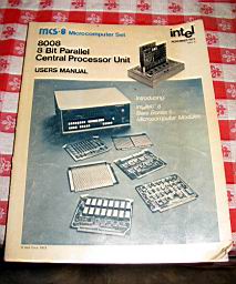 Intel 8008 MCS 8 Microcomputer Kit

The 8008 was packaged as a kit and offered by Intel in November of 1973. 
The cover of the MCS-8 manual shown abov