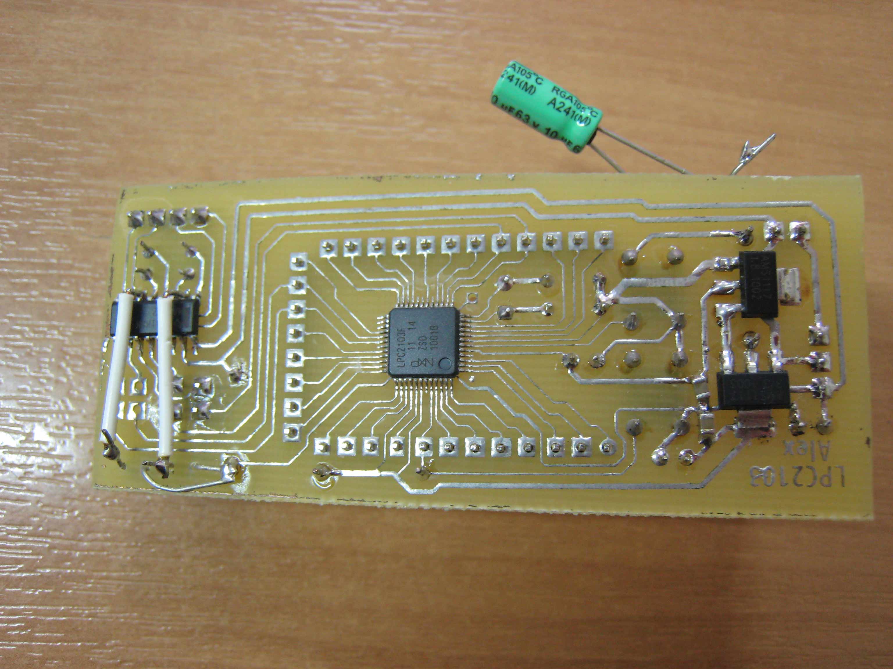 LPC2103 (ARM7) DevBoard trackside