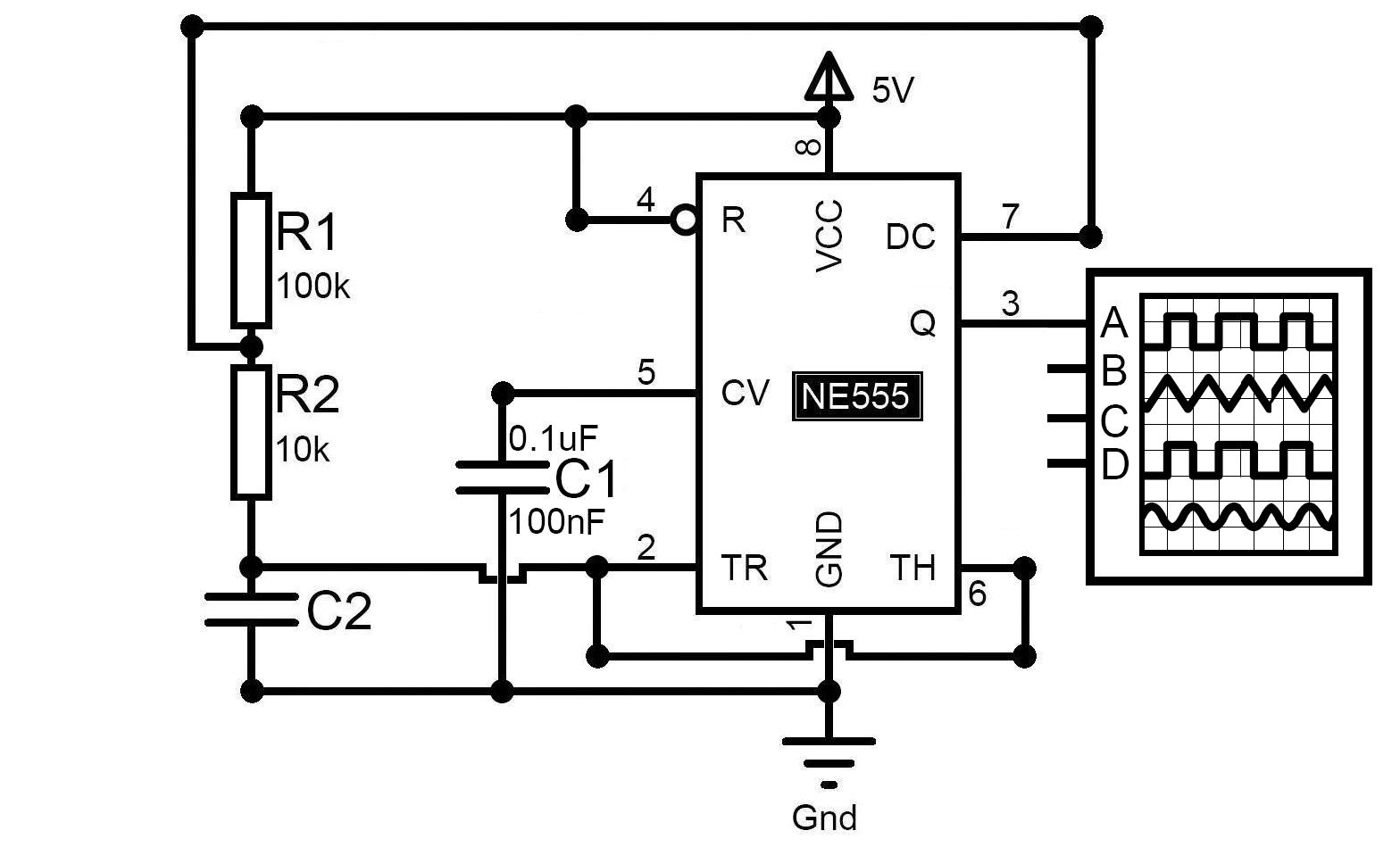 Schematic NE555 Clock Generation Circuit | Forum for Electronics