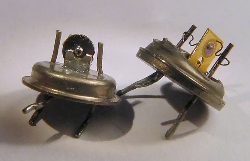 Transistors from Computer
Transistors from Computer cards as used in the 1960's (sold as bulk trash in the beginning of the 70's). 
TO5 housing was re